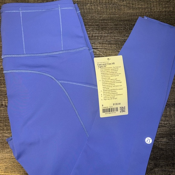 Lululemon fast and free HR tight 25 blue - Picture 3 of 5